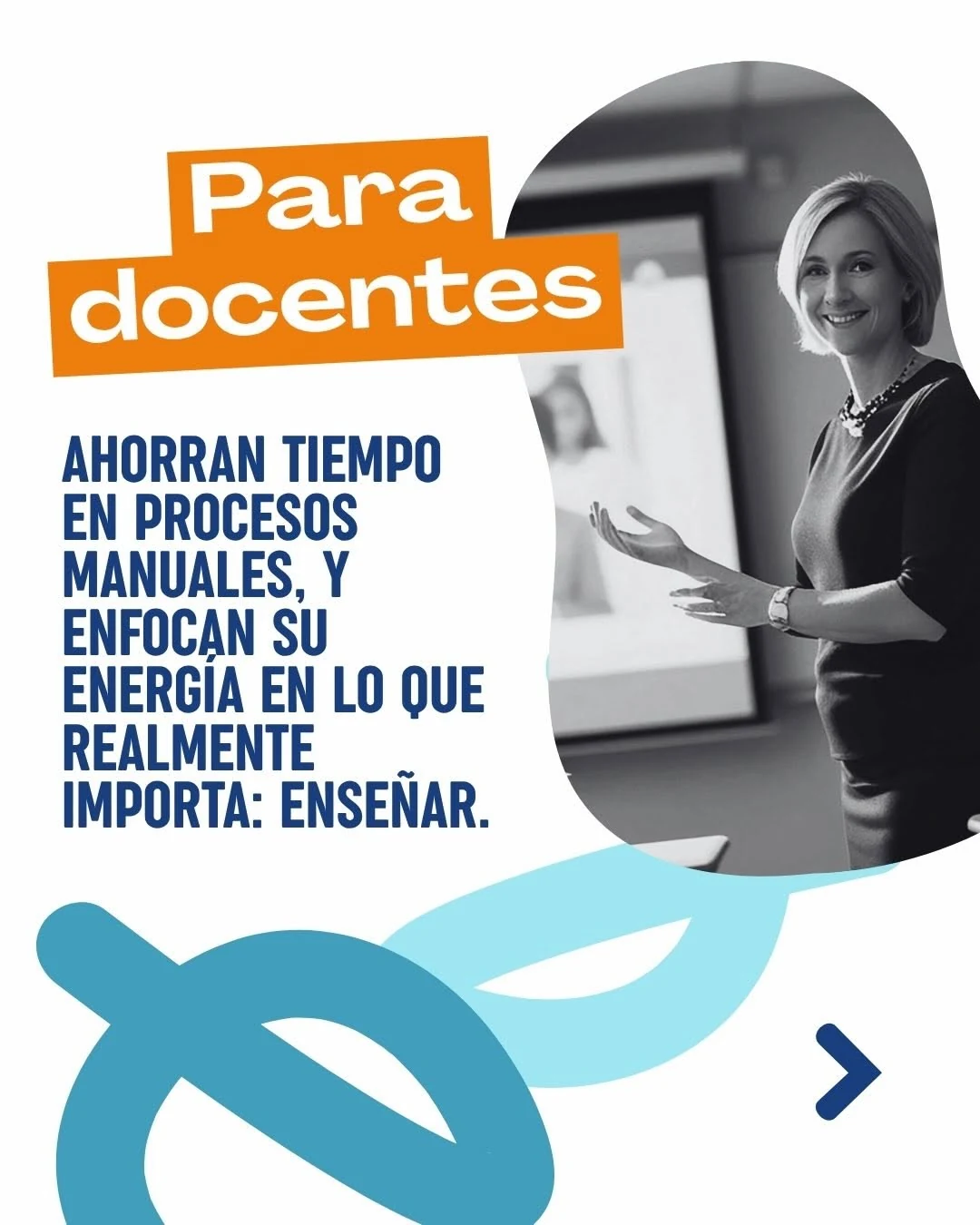 CEDUCAR campaign for teachers: less administration, more time to teach. Spanish-language client artwork.